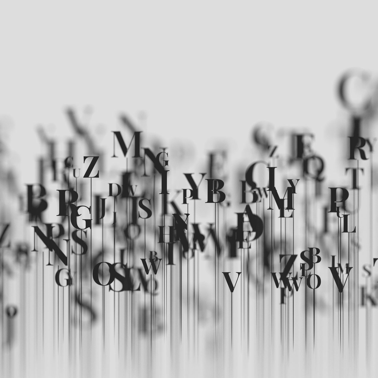 Abstract design with letters background